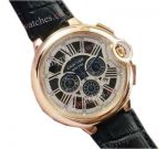 Ballon Bleu de Cartier Chronograph Dial Black Strap